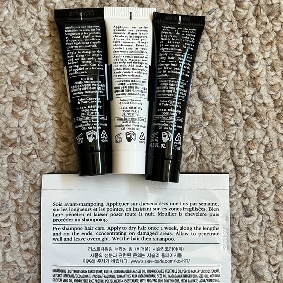 Sisley Hair Rituel Travel Size Kit, Shampoo, Mask, Cream 230, Nourishing Balm - Picture 2 of 2